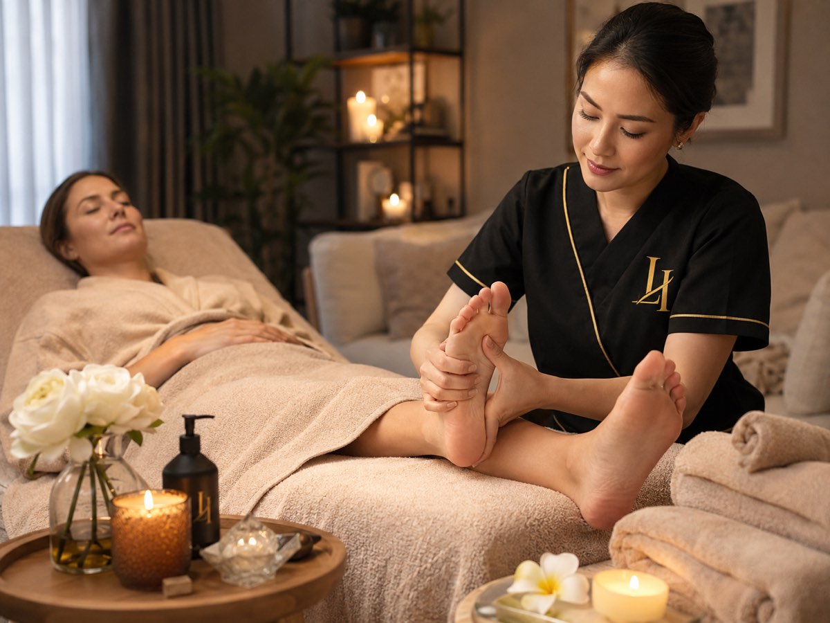 Reflexology treatment at home